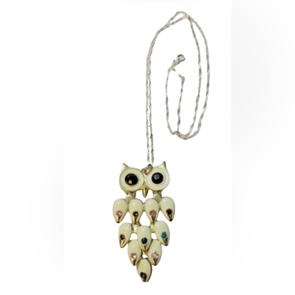 Vintage Enamel Painted Owl PAL - Picture 2 of 2